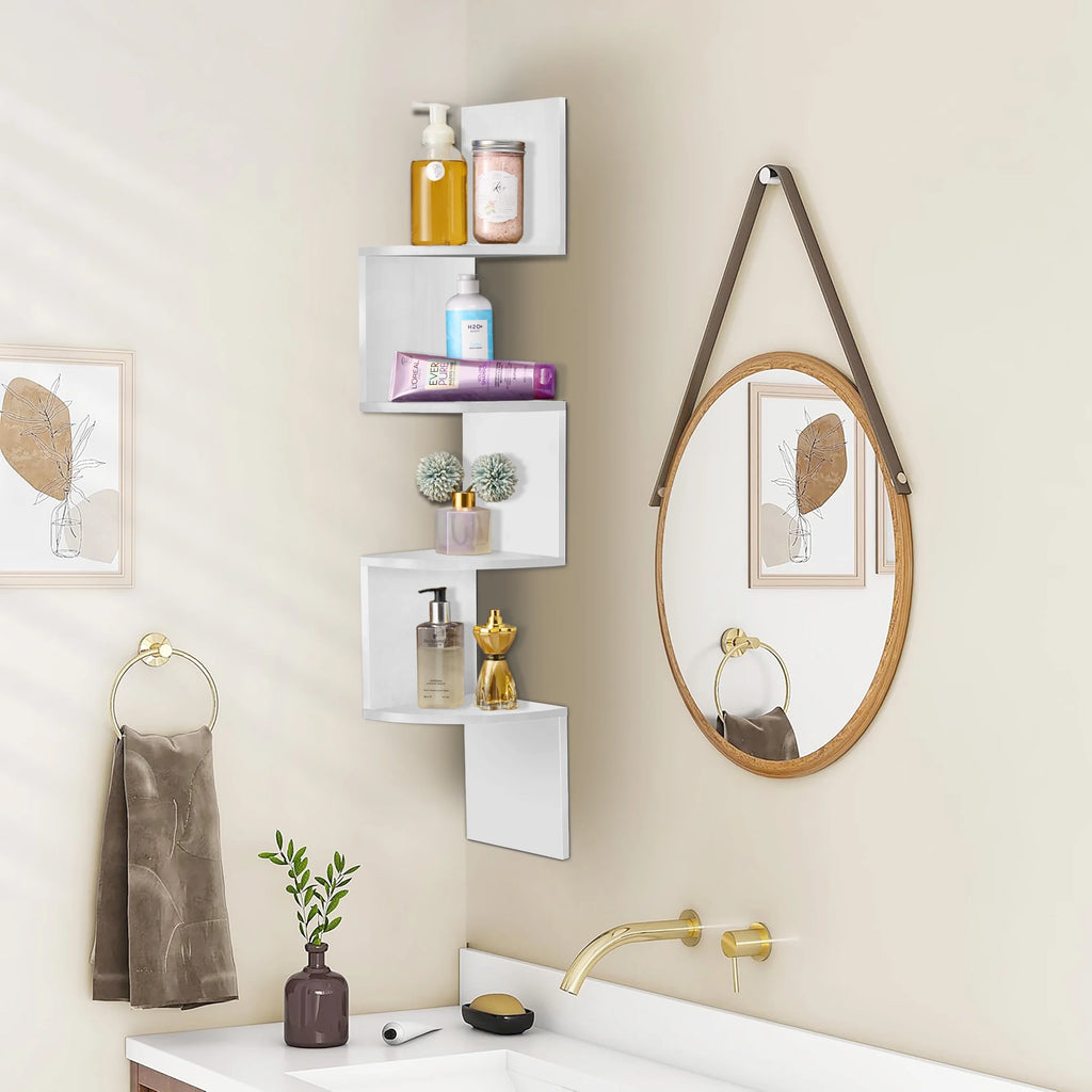 Zig Zag Corner Wall Shelf