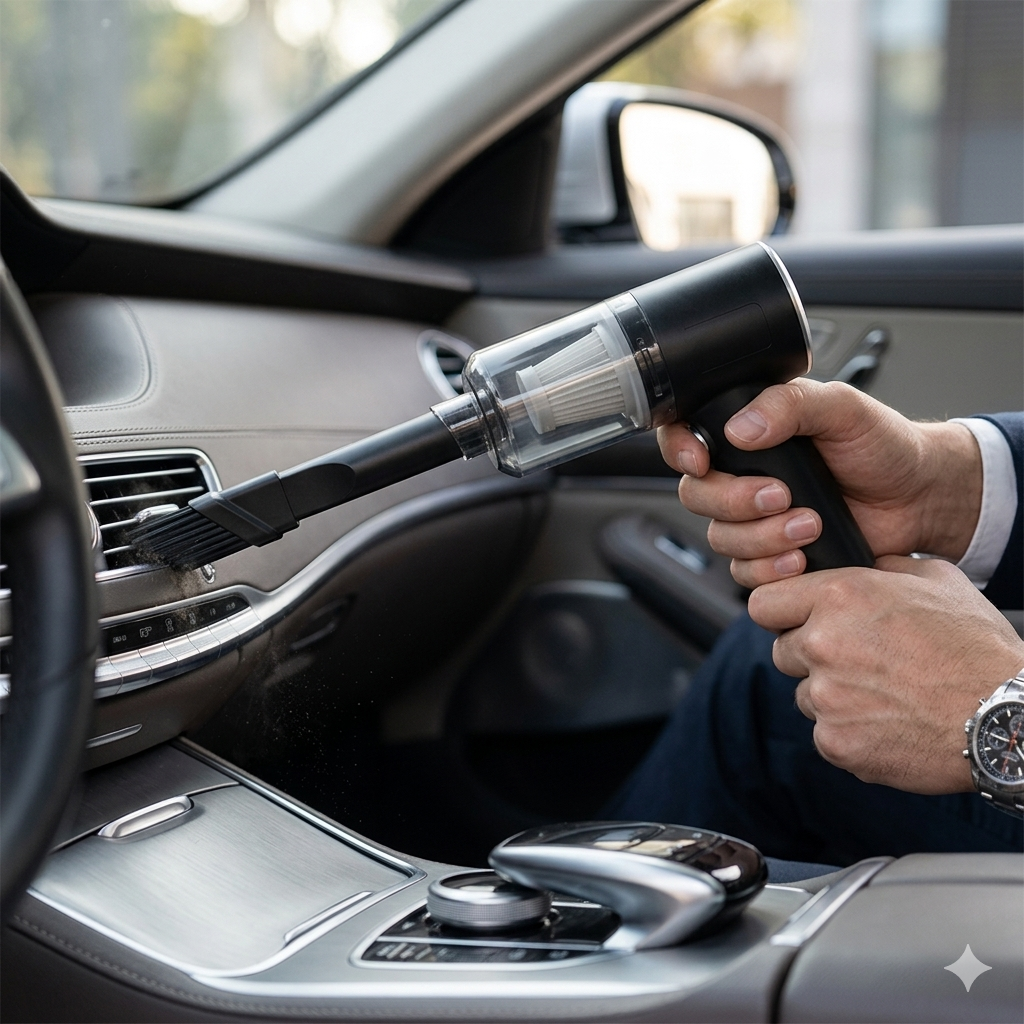 High Power Vacuum Cleaner, Mini Cordless, 2000PA Strong Suction, Rechargeable Portable Dust Collector, for Cars, Keyboard Gaps