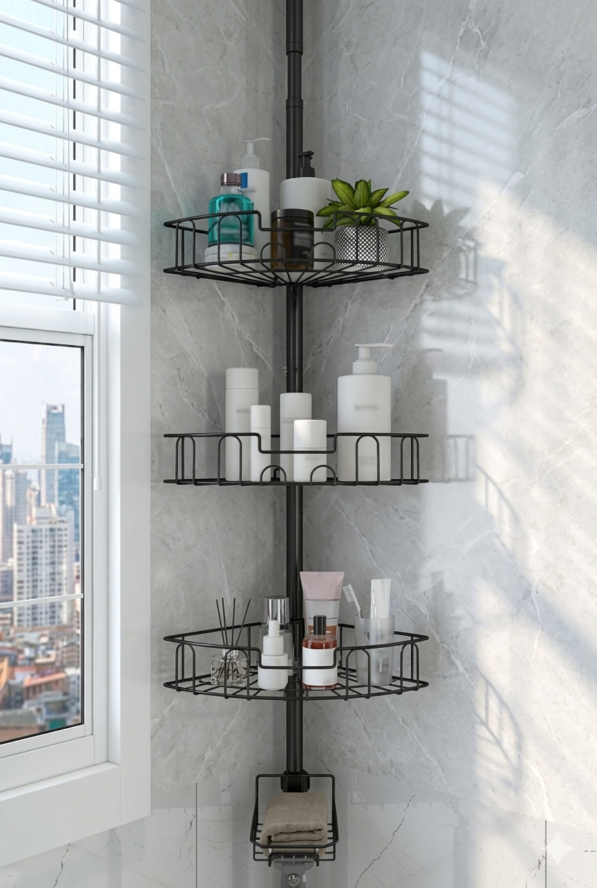 Corner Shower Caddy Tension Pole