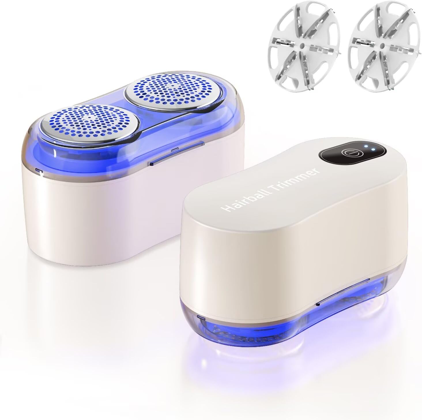 Ultimate Electric Fabric Shaver - Rechargeable Lint Remover with 6 Stainless Steel Blades for Safe Use on Sweaters, Coats, and Sofas