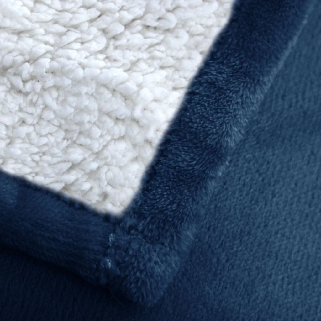 Heated Blanket Twin Navy Electric Blanket Throw with 10 Heat Settings/Safety 10 Hours Auto-Off Dual Controllers 62"X84"